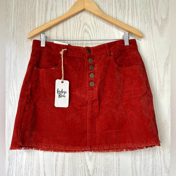 Indigo Rein Corduroy Mini Skirt Size 11/29 Juniors NWT - Picture 3 of 4